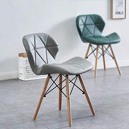 Ellexir Pack 4 Sillas de Comedor Sillas de Cocina,PU Retro Comedor Silla Oficina Silla Lounge Manicura, Sillas de Manicura Sillas de Oficina Sillas de Niños Silla de Salón Gris