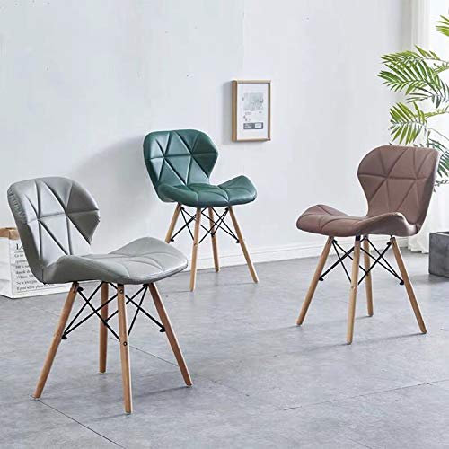 Ellexir Pack 4 Sillas de Comedor Sillas de Cocina,PU Retro Comedor Silla Oficina Silla Lounge Manicura, Sillas de Manicura Sillas de Oficina Sillas de Niños Silla de Salón Gris