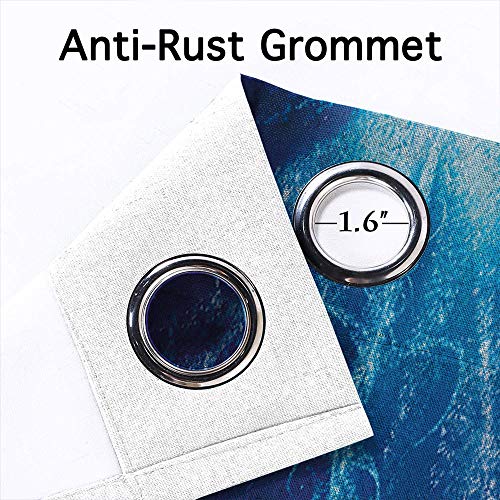 Elliot Dorothy Frozen Elsa and Anna - Cortinas decorativas para sala de estar, oscurecimiento, cortinas anchas para dormitorio, sala de estar cocina W63 x L72