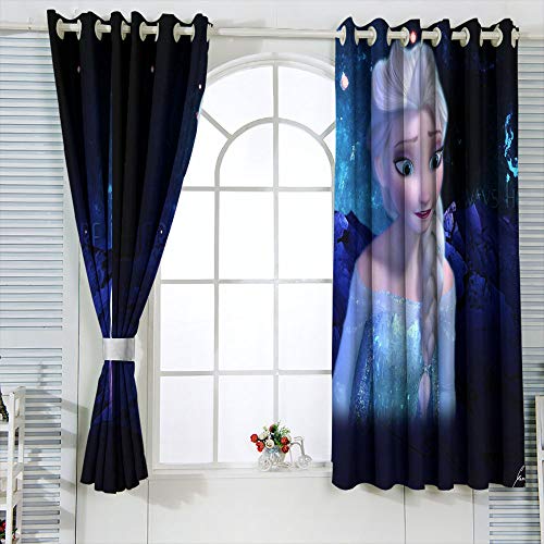 Elliot Dorothy Frozen Elsa and Anna - Cortinas lavables, para oscurecimiento de habitación (55 x 45 cm)