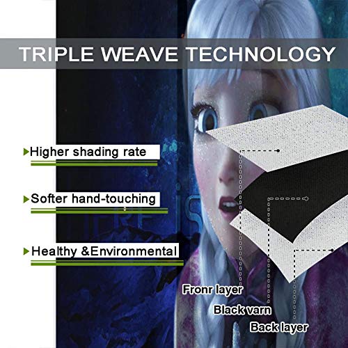 Elliot Dorothy Frozen Elsa and Anna - Cortinas lavables, para oscurecimiento de habitación (55 x 45 cm)