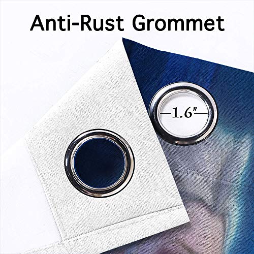 Elliot Dorothy Frozen Elsa película cortinas personalizadas ojal cortinas habitación oscurecimiento cortinas anchas para habitación de los niños, cuarto de bebé W42 x L54