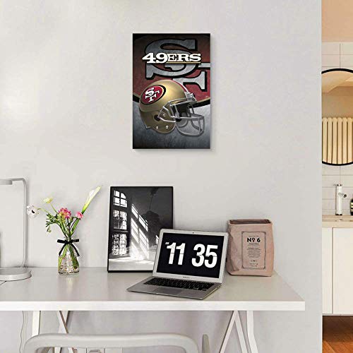 Elliot Dorothy San Francisco 49ers Helmet Modern Artwork Hand Painted Picture on Canvas for Office 18"x24", Unframed/Frameable