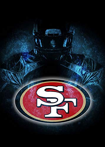 Elliot Dorothy San Francisco 49ers Modern Artwork Hand Painted Picture on Canvas for Office 18"x24", Unframed/Frameable