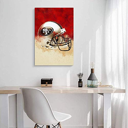Elliot Dorothy San Francisco 49ers Wall Art Home Wall Decorations for Bedroom Living Room Oil Paintings 12"x16", Unframed/Frameable