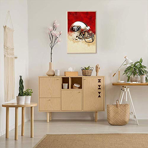 Elliot Dorothy San Francisco 49ers Wall Art Home Wall Decorations for Bedroom Living Room Oil Paintings 12"x16", Unframed/Frameable