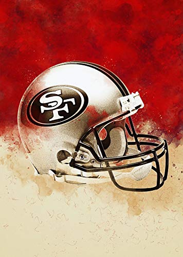 Elliot Dorothy San Francisco 49ers Wall Art Home Wall Decorations for Bedroom Living Room Oil Paintings 12"x16", Unframed/Frameable