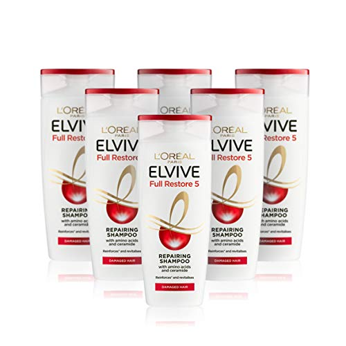 Elvive 5 full restore, champú revitalizante, pack de 6 - 400ml