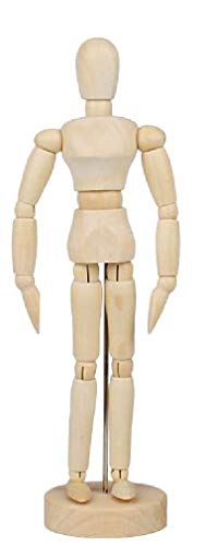 EMI Craft Mannekin Masculino y femeninode 20cm – Muñeco articulado, Marioneta de Madera, Maniquí Flexible .Set 2pcs (France Import)