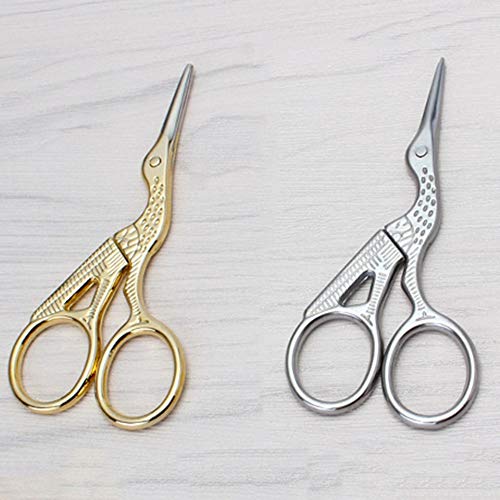 Emilyisky Tijeras Tijeras Cigüeña Tijeras de Bordar Punto de Cruz Acero Inoxidable Pequeñas Tijeras de grúa Afilada para Astilla de Corte a Medida