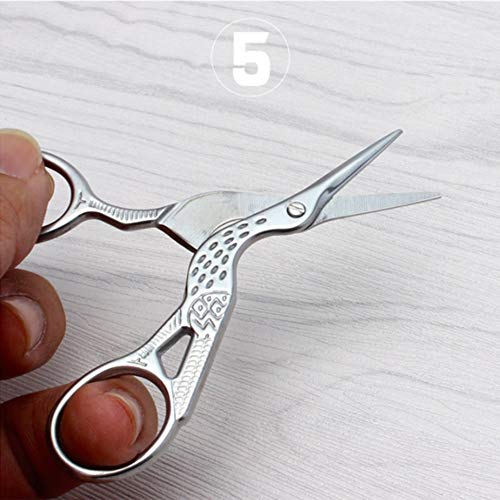 Emilyisky Tijeras Tijeras Cigüeña Tijeras de Bordar Punto de Cruz Acero Inoxidable Pequeñas Tijeras de grúa Afilada para Astilla de Corte a Medida