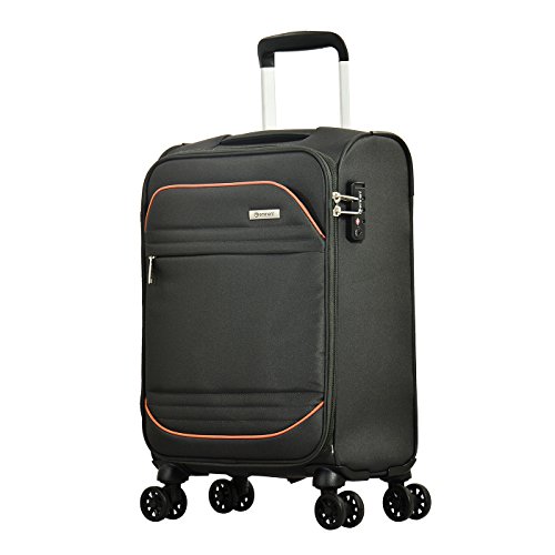 Eminent Maleta Cabina Barcelona 54cm 33L Ultra Ligera y Blanda Flexible con 4 Dobles Ruedas 360° Candado TSA & Mango telescópico Gris