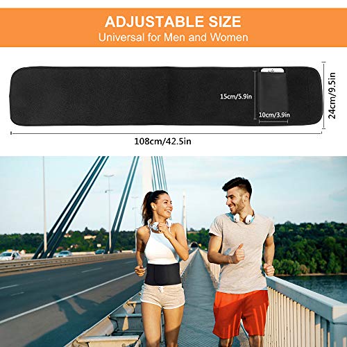 Emooqi Faja Reductora Adelgazante, Mujer y Hombre Cintura Entrenador, Ajustable Transpirable Neopreno Cinturón Lumbar Abdomen para Sudar y Adelgazar