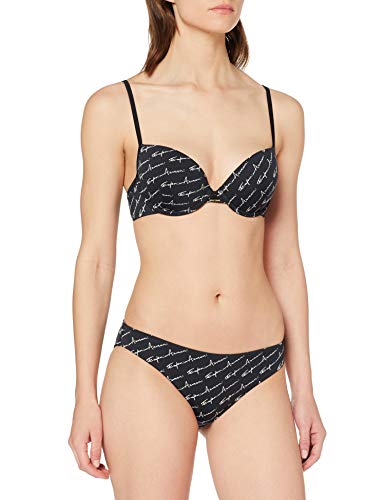 Emporio Armani Underwear 9p310 Bikini, Negro (Negro/Logo Avorio 62620), 85A (Talla del Fabricante: Small) para Mujer