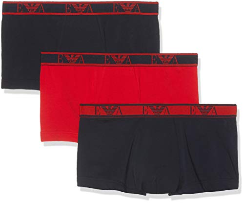 Emporio Armani Underwear 9p715 Bañador, Multicolor (Marine/Rosso/Marine 33035), Large para Hombre
