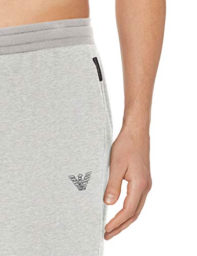 Emporio Armani Underwear Men's Knit Trousers Pantalones de Deporte, Gris (Grigio Melange 00048), W42/L35 (Talla del Fabricante: Large) para Hombre