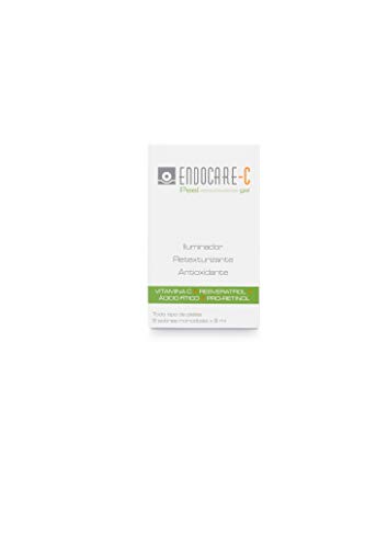 Endocare Radiance Peel Mask - Mascarilla Exfoliante Facial, Antioxidante, Retexturizante con Ácido Hialurónico y Vitamina C, Todo Tipo de Pieles, 5 unidades