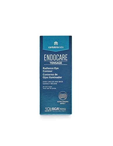 Endocare Tensage Contorno de Ojos Iluminador - Crema Antiarrugas, Antiojeras y Antibolsas, Revitalizante, Iluminadora, Reduce la Pigmentación de la Ojera, 15 ml