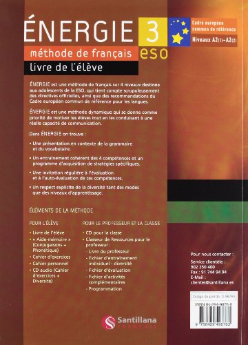Energie 3, méthode de français, ESO - 9788429498783