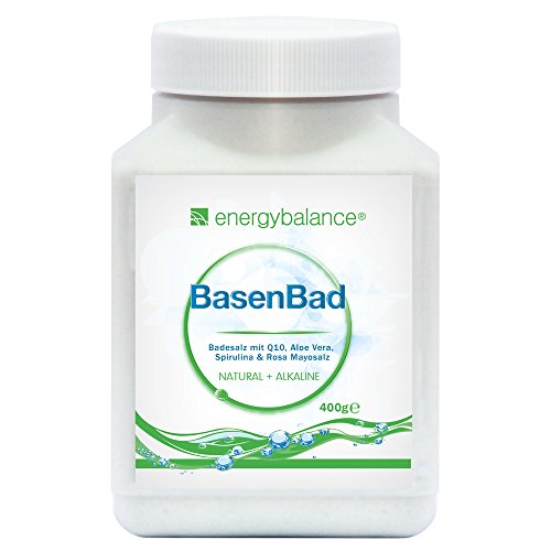 EnergyBalance BasenBad Bathsalt 400g - Con Q10, Aloe Vera, Spirulina & Pink Mayo Salt - Recomendado para la sobreacidez, debilidad y fatiga diaria - Calidad de marca desde Suiza