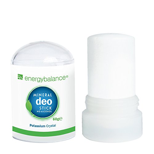EnergyBalance Deo-Stick crystal 60g sin aluminio (cloruros de aluminio) - Para hombres y mujeres - Sin olor - Desodorante - Calidad de marca desde Suiza