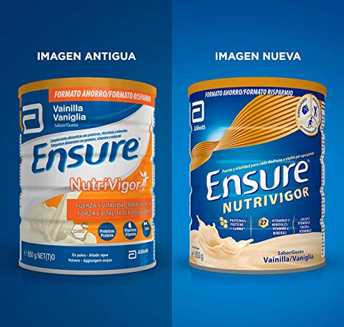Ensure Nutrivigor - Complemento Alimenticio para Adultos, con HMB, Proteínas, Vitaminas y Minerales, como el Calcio - Sabor Vainilla - 850 g