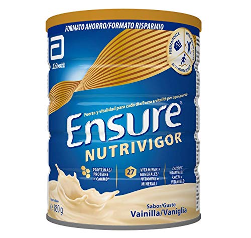 Ensure Nutrivigor - Complemento Alimenticio para Adultos, con HMB, Proteínas, Vitaminas y Minerales, como el Calcio - Sabor Vainilla - 850 g