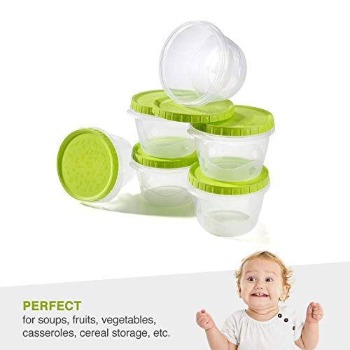 Envases comida tapers hermetico potes congelar sopa bebé recipiente para almacenar alimentos tapa conserva cajas plastico - 0,5L - Juego de 6 cuencos