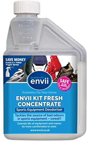 Envii Kit Fresh – Eliminador de Olores Probiótico Para Equipaciones Deportivas – Desodorante de Zapatos en Spray – Neutralizador & Limpiador de Olores – 500ml bottle of concentrate