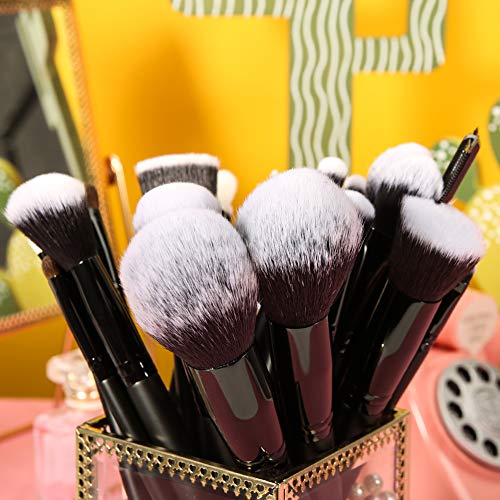 Eono by Amazon - Brochas de Maquillaje Set 27 Piezas Profesional, Premium Pinceles de Maquillaje Set Brochas Maquillaje para Cosmética Facial y Ocular, Ojos, Cejas, Base de Maquillaje, Polvos, Crema