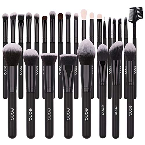 Eono by Amazon - Brochas de Maquillaje Set 27 Piezas Profesional, Premium Pinceles de Maquillaje Set Brochas Maquillaje para Cosmética Facial y Ocular, Ojos, Cejas, Base de Maquillaje, Polvos, Crema