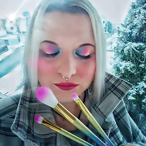 Eono by Amazon - Set de Brochas de Maquillaje 16Pcs Professional, Premium Pinceles de Maquillaje para Fundación Sonrojo Polvo Líquido Crema Sombra de ojos Maquillaje cepillo con caja de regalo