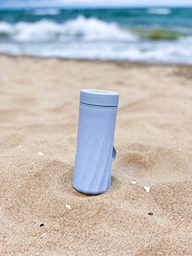 eplanita Botella de Agua de bambú, Libre de BPA y Biodegradable, Durable y a Prueba de Fugas, Fibra de bambú ecológica, 500 Milliliter (Azul)