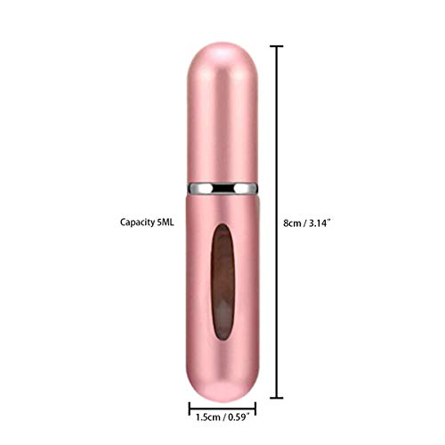 EQLEF Atomizador de Perfume de Viaje, Botella de Spray de 5 ml Multi-Uso Simple portátil Mini Botellas de Perfume de Viaje para Mujeres niñas Damas Madre 5 Piezas