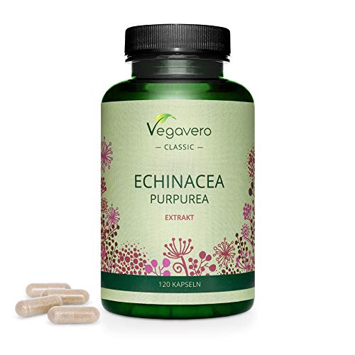 Equinácea Vegavero® | 6000 mg con 4% Polifenoles | La Dosis Más Alta & Sin Aditivos | Alternativa Vegana al Propóleo o la Jalea Rea | 120 Cápsulas