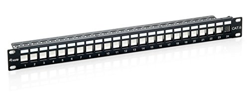 Equip Cat. 6a Keystone Patch Panel, shielded, black - Bahía de entrada (shielded, black)