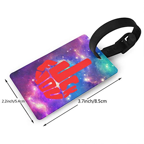 Equipaje Accesorios Accesorios de Viaje Etiquetas para Equipaje Cute Luggage TagsVintage Cruise Luggage Tag - Abstract Exotic Violet Flower Petals On Fantastic Symmetrical Fractal Psychedelic Digital