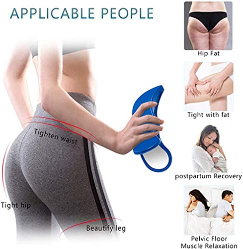 Equipo de Entrenamiento de la Cadera, Entrenador Medial del músculo Suelo Pélvico, Ejercitador Interno del Muslo Entrenador de Musculos Controlador de Vejiga Corrección de Hermosas Nalgas(Blue)