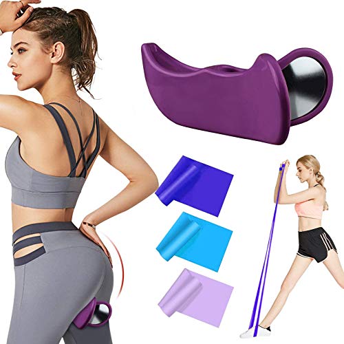 Equipo de Entrenamiento de la Cadera, Entrenador Medial del Músculo Suelo Pélvico, Hip Trainer Interno del Muslo Entrenador de Musculos Controlador de Vejiga Corrección de Hermosas Nalgas(Púrpura)