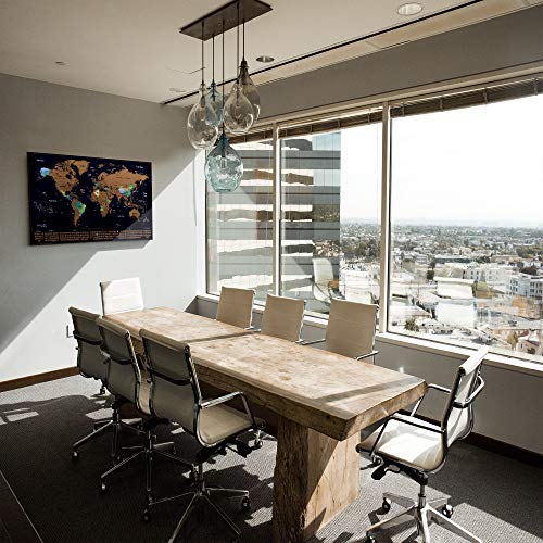 Escapades Mapa Mundi rascar XXL, edición Original con Las Banderas de Todos los países. El Regalo Ideal para los viajeros. Tamaño Grande: 69x44 cm + Accesorios Gratis