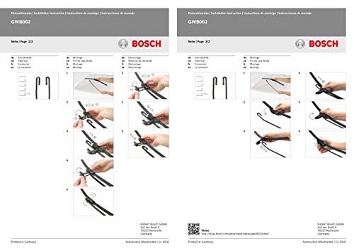 Escobilla limpiaparabrisas Bosch Aerotwin AR550S, Longitud: 550mm/530mm – 1 juego para el parabrisas (frontal)