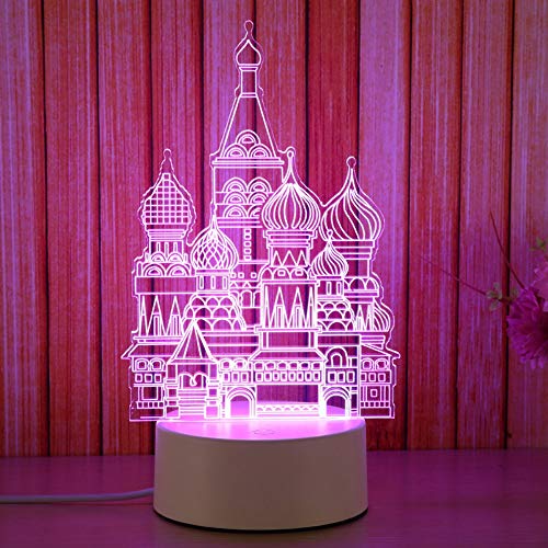 Escritorio Decoración del dormitorio Lámpara de ilusión Anime Luz nocturna de noche Lámpara de mesa Lámpara de cabecera Dormitorio Complemento Regalo de cumpleaños para novia Tres colores, gramo