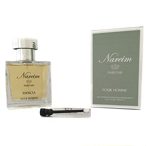 ESENCIA EAU DE PARFUM DE NAREIM PARFUMS - PERFUMES DE HOMBRE-VAPORIZADOR 100ML- PERFUME DE LARGA DURACIÓN ELABORADO CON UN ALTO PORCENTAJE DE ESENCIAS AROMÁTICAS