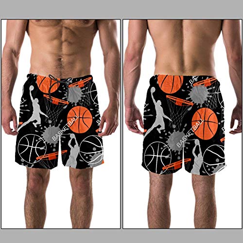 Eslifey - Pantalones cortos de playa para hombre, diseño de Sportman, silueta de natación, elásticos, para hombre multicolor M