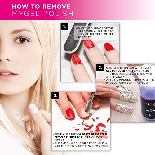 Esmalte de gel para uñas MyGel, de MYLEE (10ml) MG0009 - As Red As It Gets UV/LED Nail Art Manicure Pedicure para uso profesional en el salón y en el hogar - Larga duración y fácil de aplicar