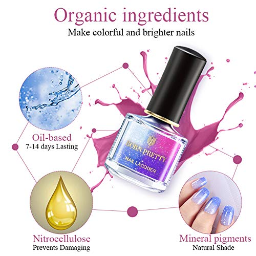 Esmalte de uñas Born Pretty, arte de uñas, fácil de quitar, cambia de color, sensible a la luz solar, manicura en casa