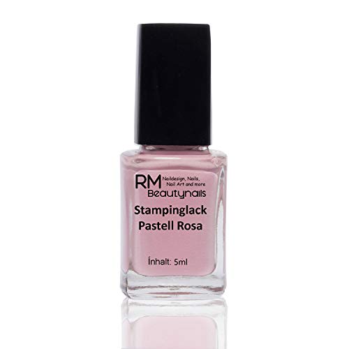 Esmalte de uñas para estampado, pack Pastel, 6 botellas de 4 ml – rosa, morado, azul, lilac, verde menta, amarillo