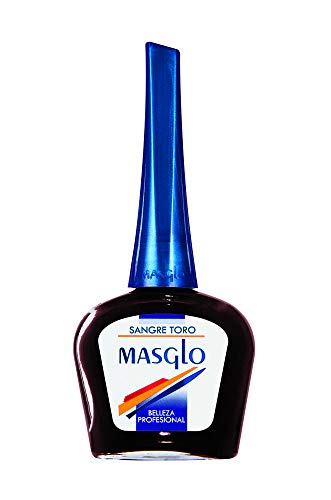 Esmalte de uñas rojo burdeos Sangre Toro Masglo