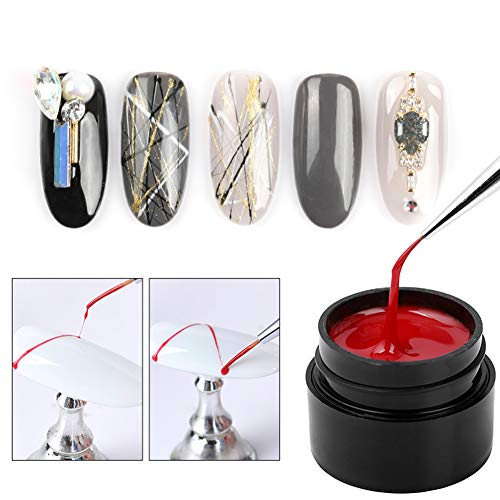 Esmalte y cuidado de uñas DIY línea de tiro de seda araña pintura de dibujo Gel UV Nail Art Lacquer barniz uñas aceite decoración de uñas, remojar, larga duración, diseño de araña -21