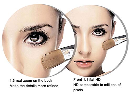 Espejo de Maquillaje de Pared, Espejo LED de Aumento de Doble Cara, Espejo de BañO, Giratorio de 360 ​​° Y Extensible, Espejo de Afeitar con Enchufe/Cableado/Plata/Plug/in